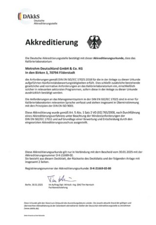 Akkreditierungsurkunde